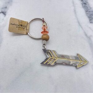 Natural Life Arrow Keychain “Not All Who Wander Are Lost”